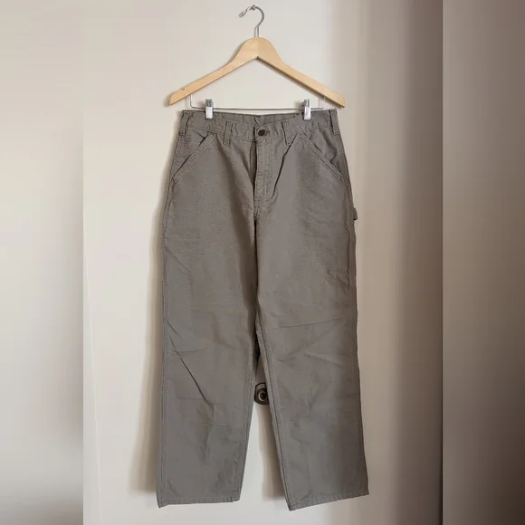 Carhartt Men's Washed Duck Work Dungaree in Desert - Picture 1 of 4
